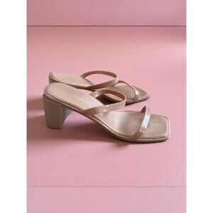 JEFFREY CAMPBELL Nude Strappy Block Heels Sandals Heels Size US 8